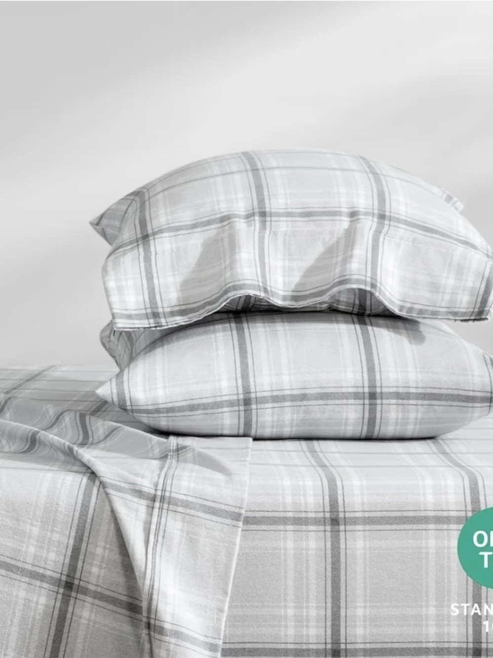 Bare Gray Plaid Bedding Set Queen Size